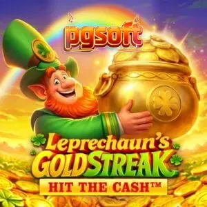 Tampilan visual slot Leprechaun’s Gold Streak Hit The Cash dengan tema Irlandia yang ceria